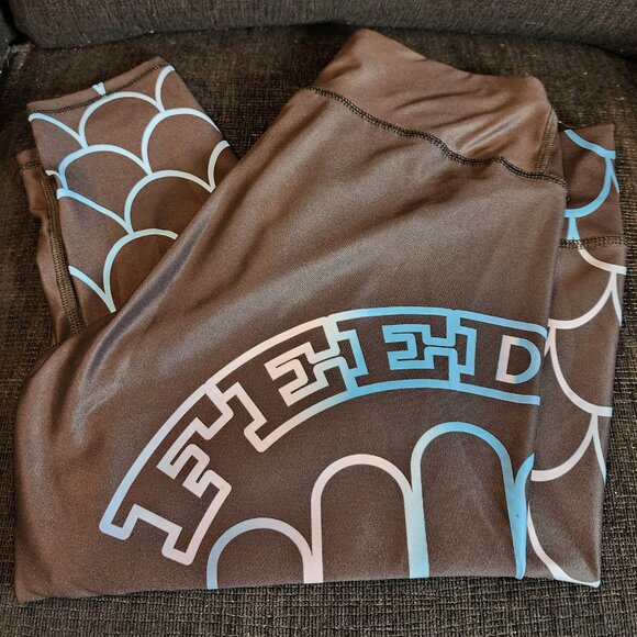 Feed Me Fight Might Mermaid Leggings - Woman's Size M - Picture 1 of 5